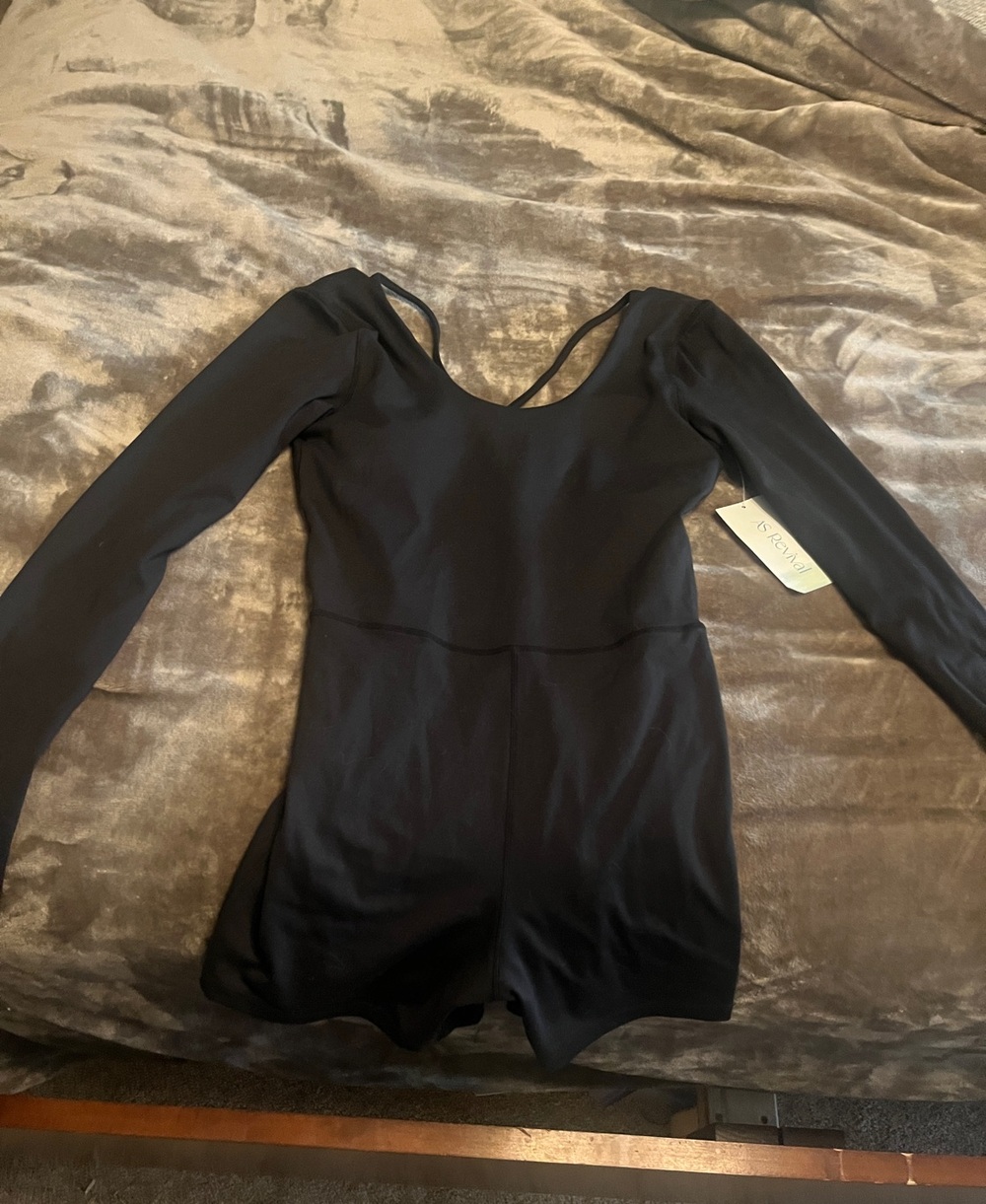 Altar'd State Black Long-Sleeve Kids One-Piece Romper